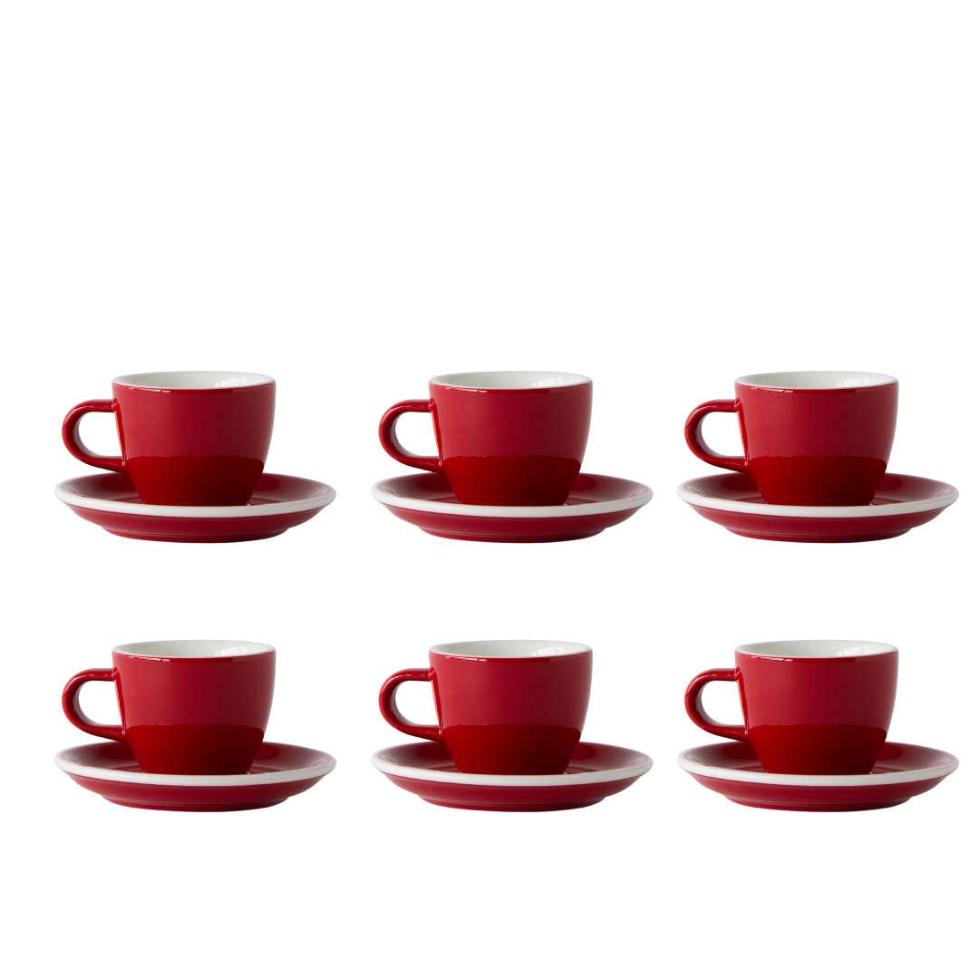 Acme Evolution 6'lı Espresso Fincan Seti Kırmızı