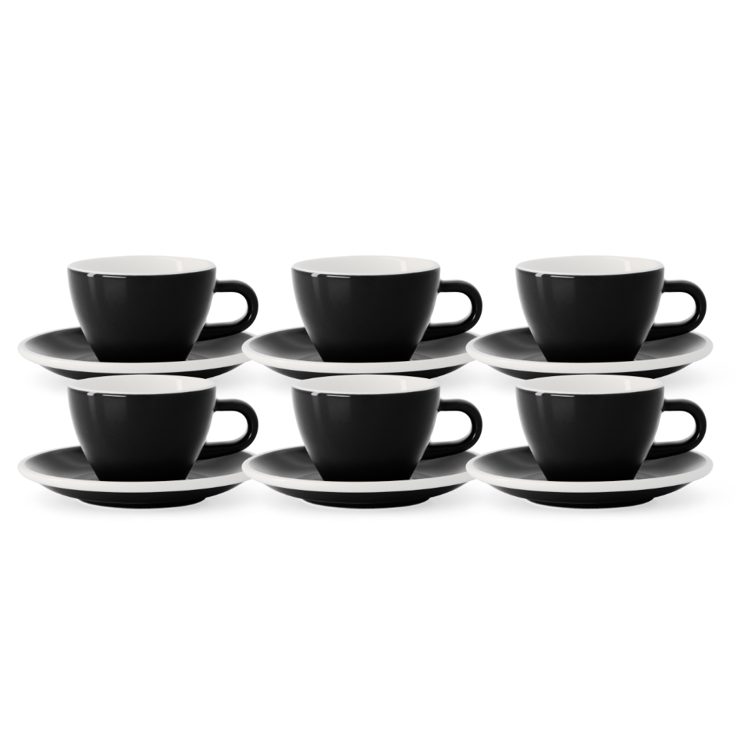 Acme Evolution 6'lı Flatwhite Fincan Seti Siyah