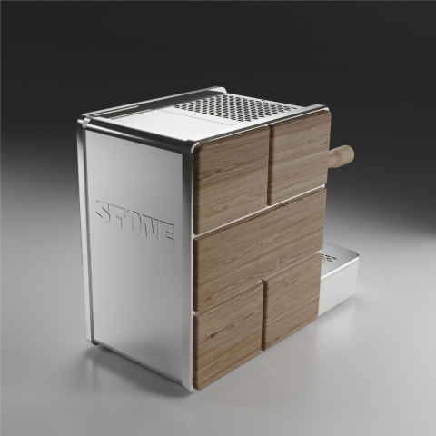 Stone Espresso Kahve Makinesi Mine Premium Wood