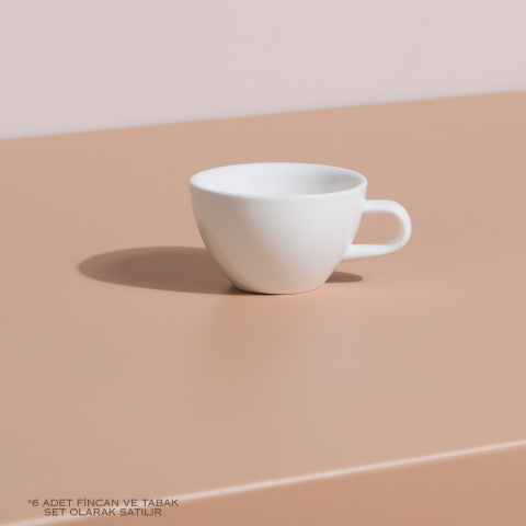 Acme Evolution 6'lı Cappuccino Fincan Seti Beyaz