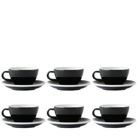 Acme Evolutıon 6'lı Cappuccino Fincan Seti Siyah