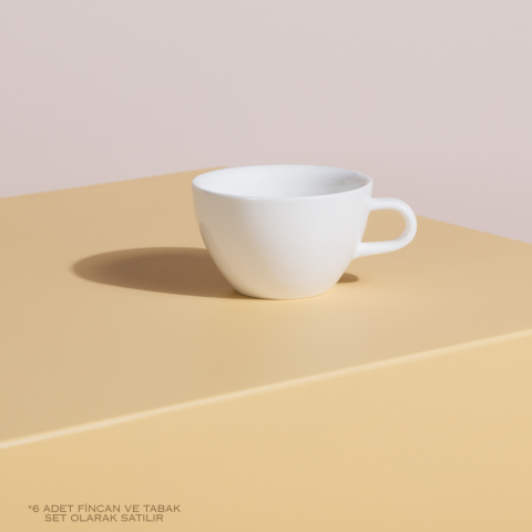Acme Evolution 6'lı Latte Fincan Seti Beyaz