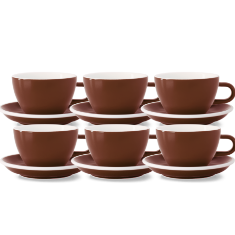 Acme Evolution 6'lı Latte Fincan Seti Kahverengi