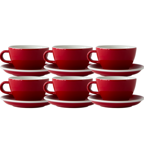 Acme Evolution 6'lı Latte Fincan Seti Kırmızı