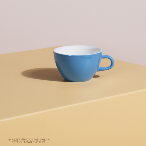 Acme Evolution 6'lı Latte Fincan Seti Mavi