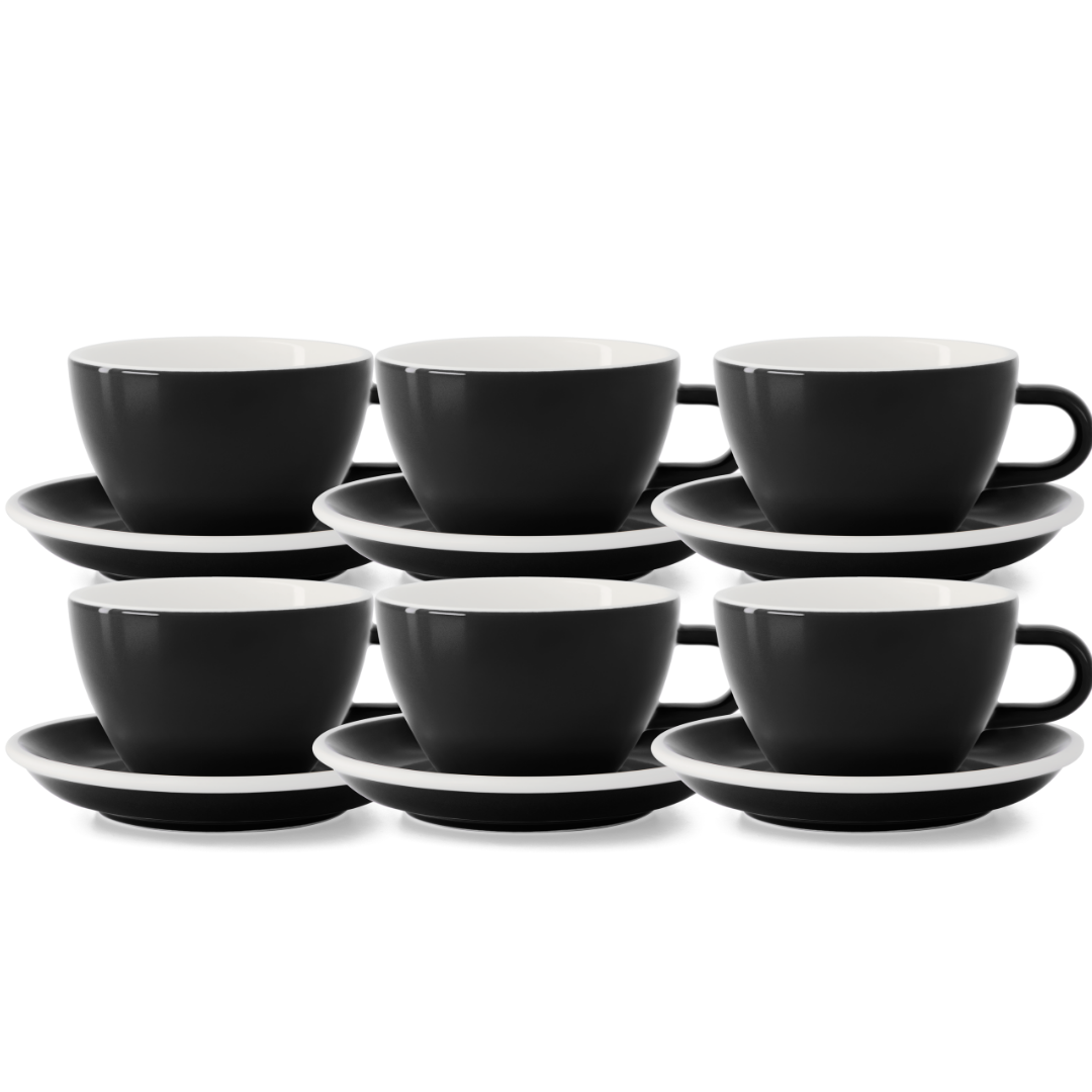 Acme Evolution 6'lı Latte Fincan Seti Siyah