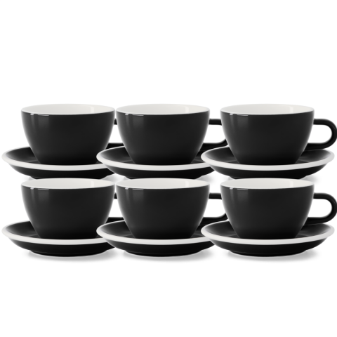 Acme Evolution 6'lı Latte Fincan Seti Siyah