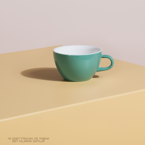 Acme Evolution 6'lı Latte Fincan Seti Yeşil