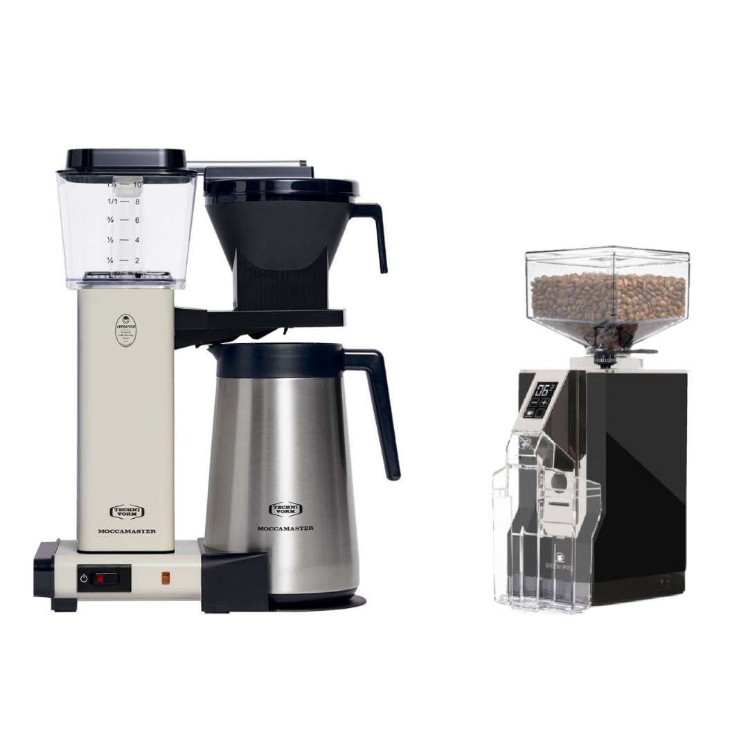 SET FIRSATI - Moccamaster Filtre Kahve Makinesi Termoslu & Eureka Brew Pro Filtre Kahve Öğütücüsü