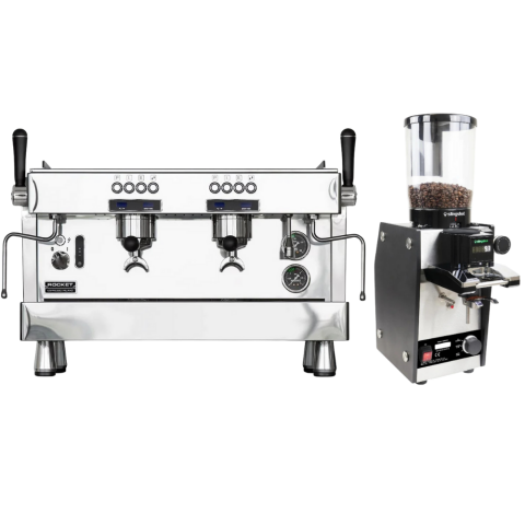 Deneme Amaçlı Kullanılmış Ticari Coffee Shop FIRSAT SETİ - Rocket R9 Espresso Makinesi & Slingshot S75 Kahve Öğütücüsü