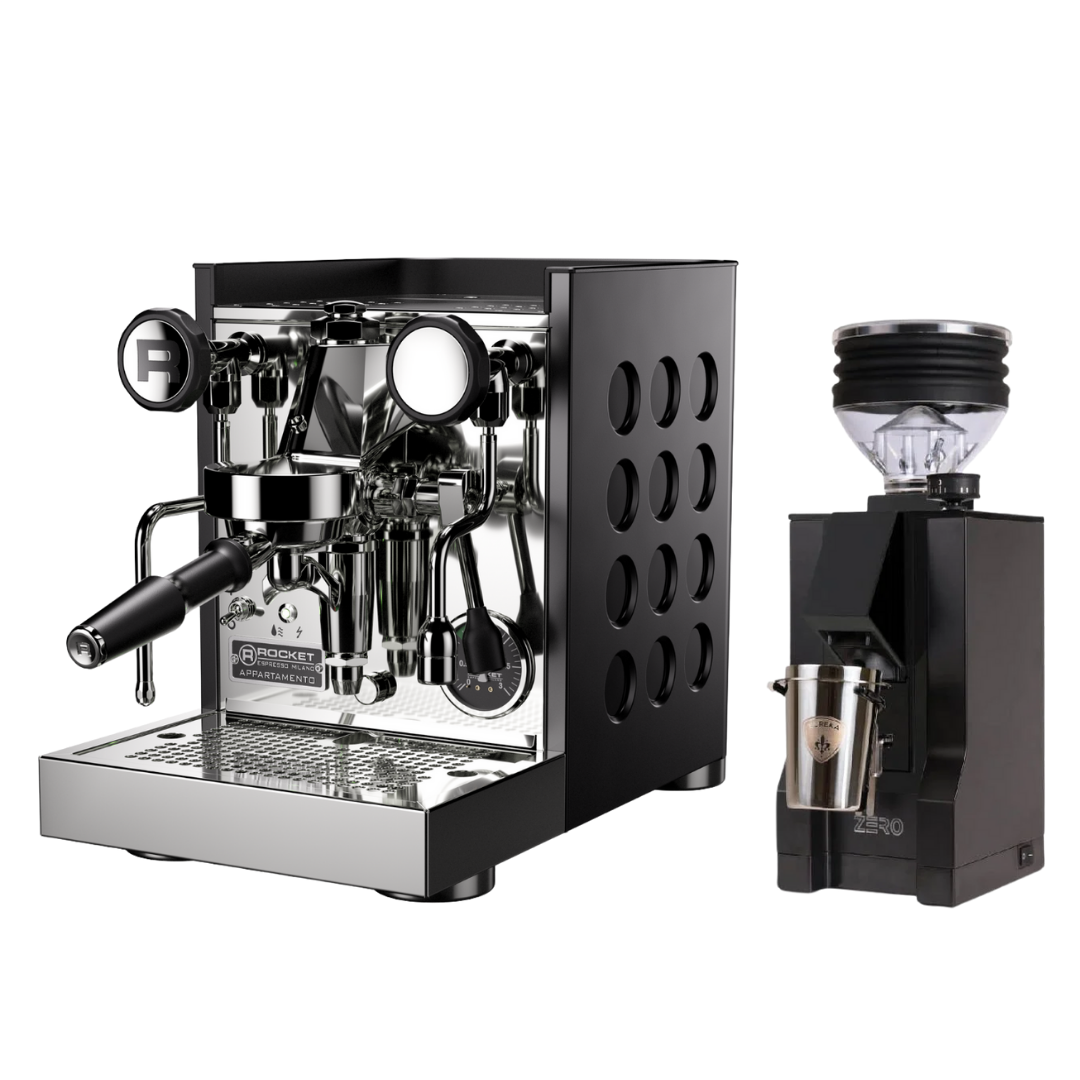 SET FIRSATI - Rocket Appartamento TCA Black Black & Eureka Mignon Zero Kahve Öğütücüsü 15BL Siyah