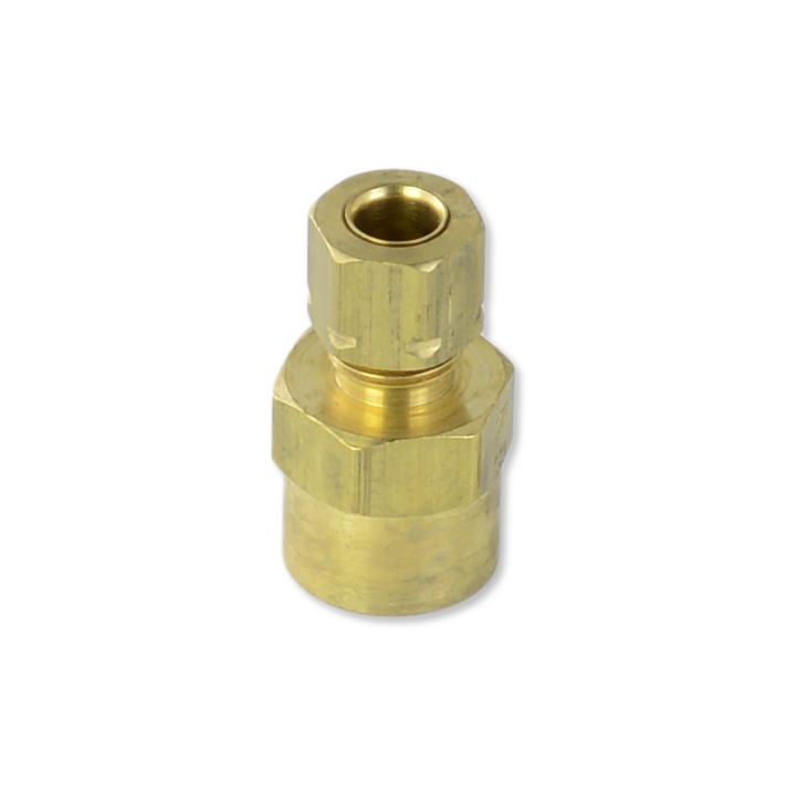 FITTING 5/16 TUBE OD X 1/4 NPTF-F BRASS