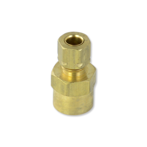 FITTING 5/16 TUBE OD X 1/4 NPTF-F BRASS