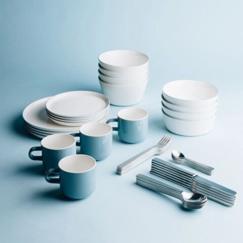 Acme Roman 4 Parça Beyaz-Mavi Küçük Bowl