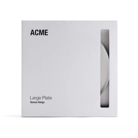 Acme Roman 4 Parça Beyaz-Mavi Büyük Tabak