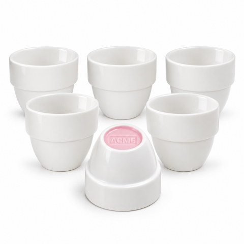 Acme Taster Cup Mini 110ml 6'lı Set Pembe Taban