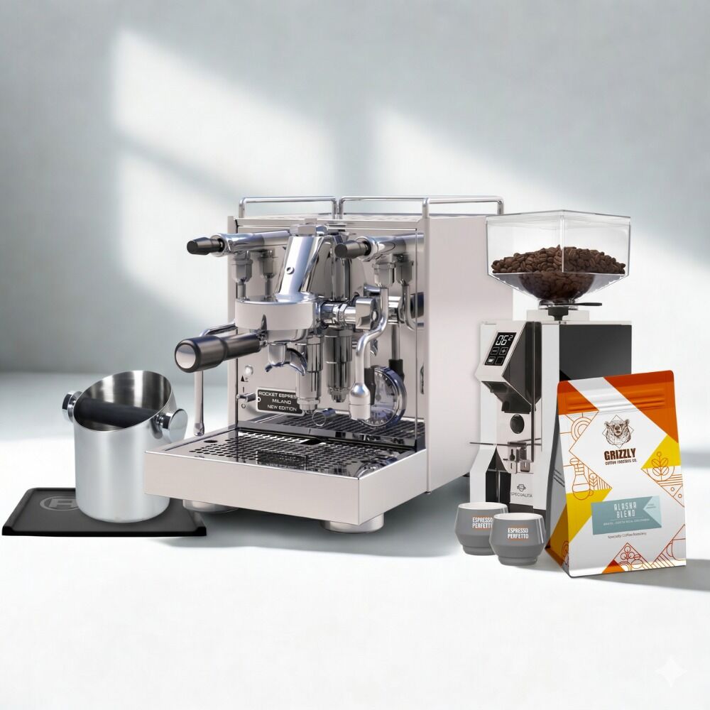 Rocket Now Edition Inox & Eureka Mignon Specialita Kahve Öğütücüsü Krom 16CR