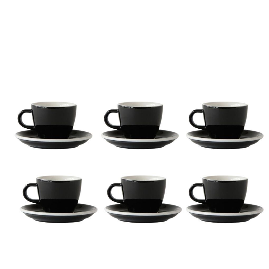 Acme Evolution 6'lı Espresso Fincan Seti Siyah