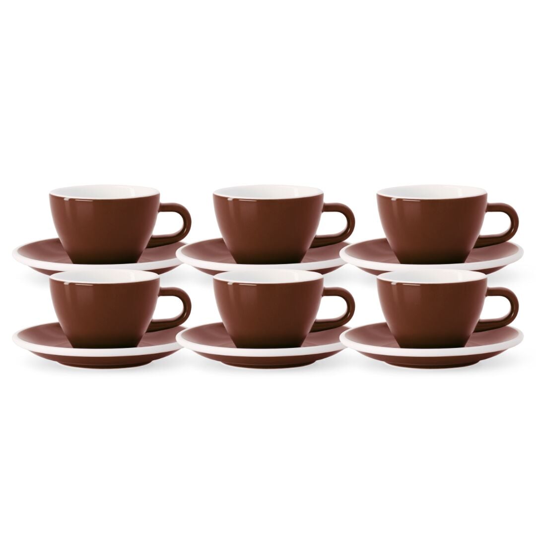 Acme Evolution 6'lı Flatwhite Fincan Seti Kahverengi