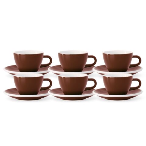 Acme Evolution 6'lı Flatwhite Fincan Seti Kahverengi