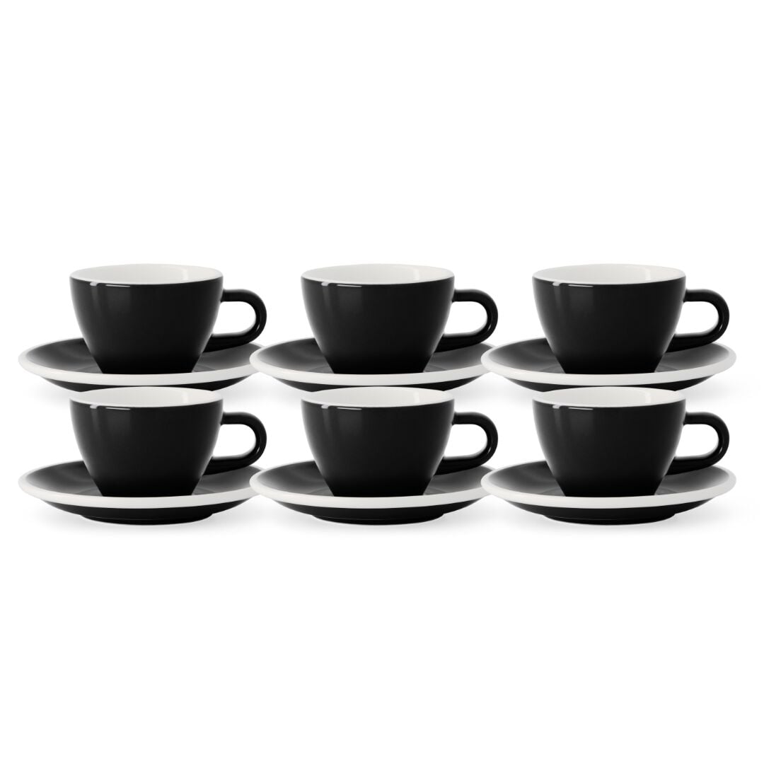 Acme Evolution 6'lı Flatwhite Fincan Seti Siyah