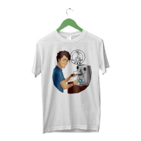 Home Barista T-Shirt Erkek Barista Figürlü