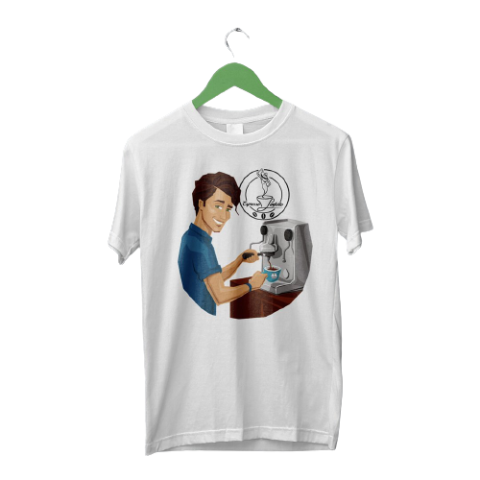 Home Barista T-Shirt Erkek Barista Figürlü