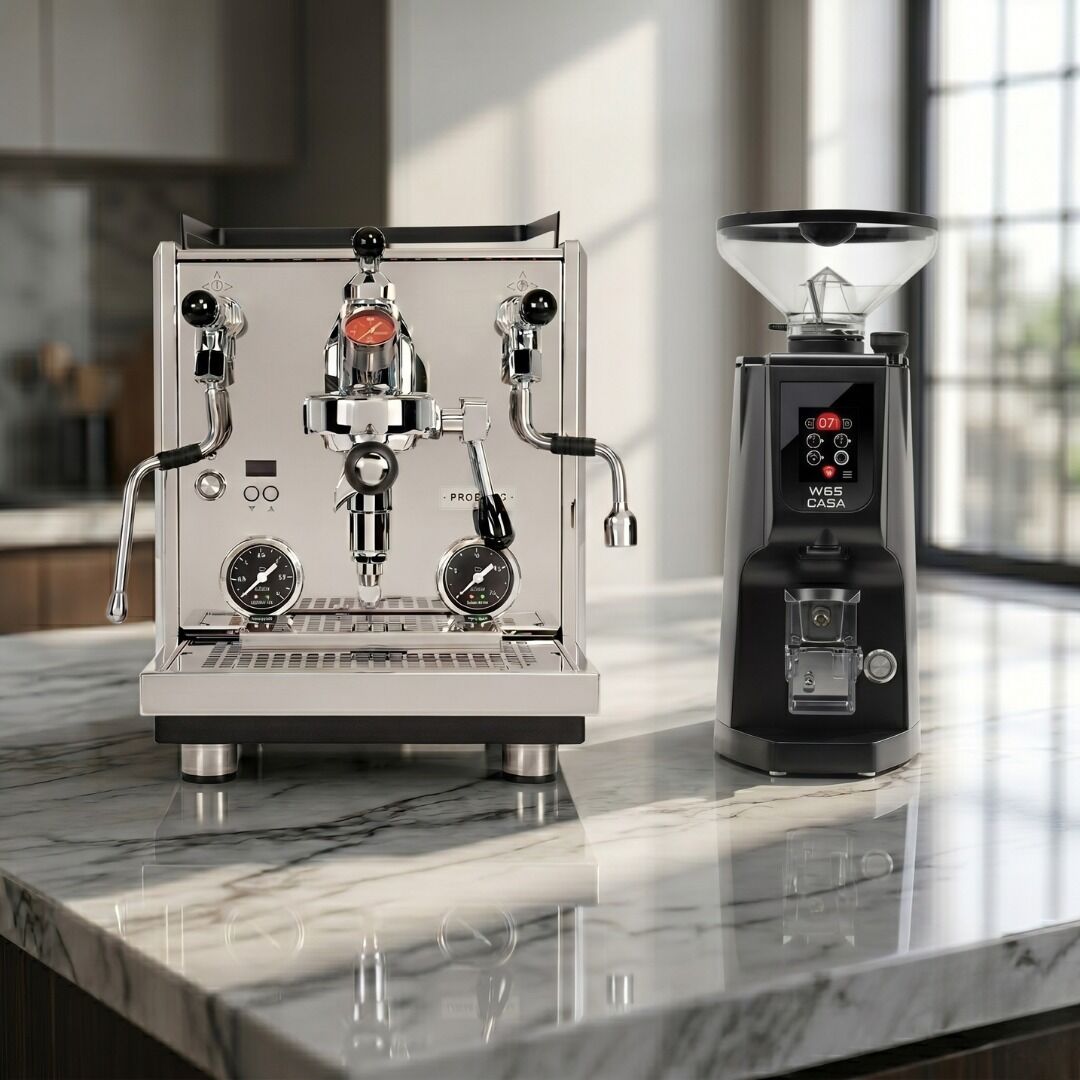 Profitec Drive Espresso Kahve Makinesi & Eureka Atom W 65 Casa Seti