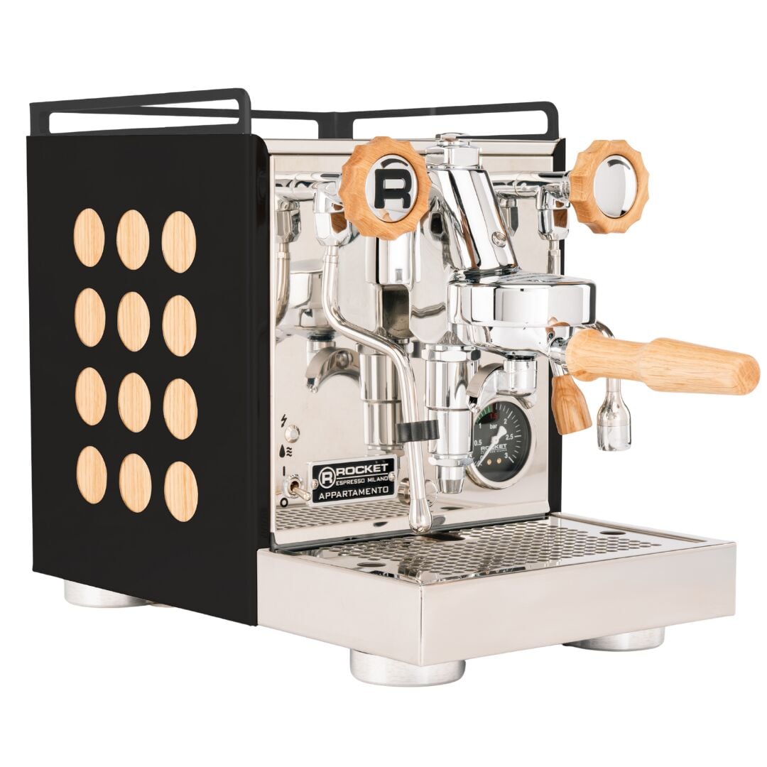 Rocket Appartamento 2.0 Black/Wood Espresso Makinesi