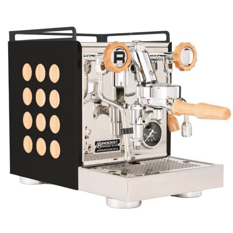 Rocket Appartamento 2.0 Black/Wood Espresso Makinesi