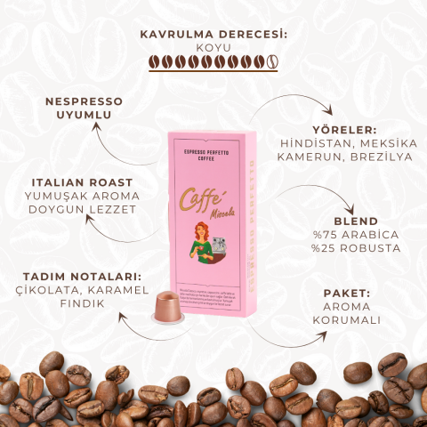Espresso Perfetto Cafe Miscela Kapsül Kahve