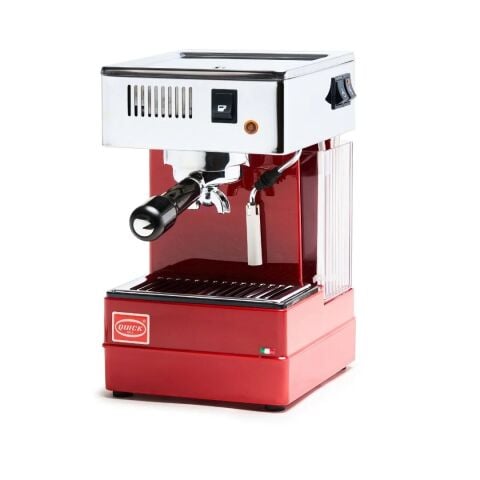 Quick Mill Stretta Espresso Makinesi & PEPPE Kahve Öğütücüsü Kırmızı Set