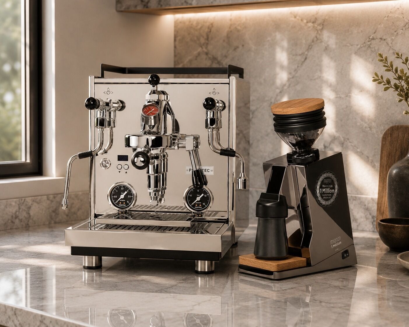 Profitec Drive Espresso Kahve Makinesi & Eureka Mignon Single Dose Pro 65 Limited Edition Set