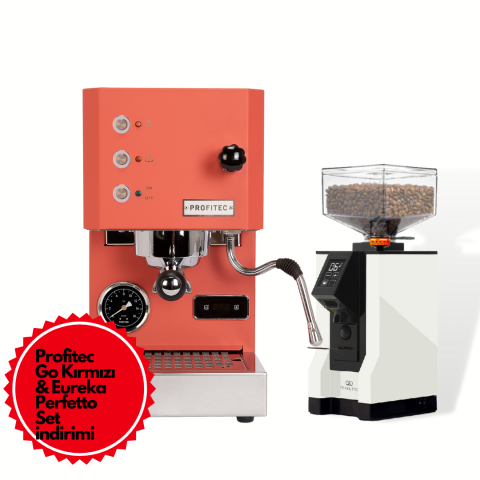 Profitec Pro Go Kırmızı & Eureka Mignon Perfetto / SET ALIMINDA EKSTRA İNDİRİM