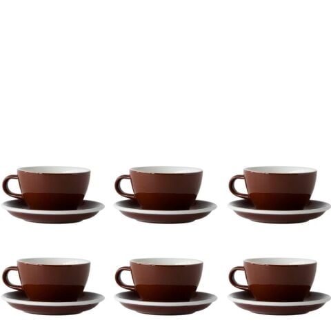 Acme Evolution 6'lı Cappuccino Fincan Seti Kahverengi