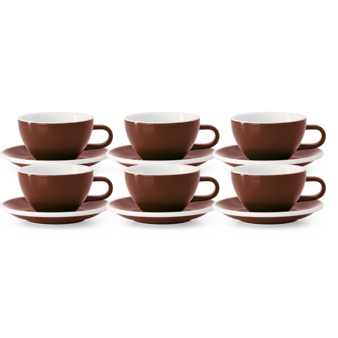 Acme Evolution 6'lı Cappuccino Fincan Seti Kahverengi