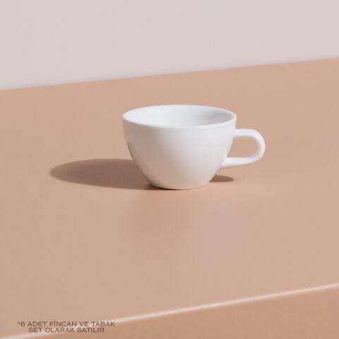 Acme Evolution 6'lı Cappuccino Fincan Seti Beyaz