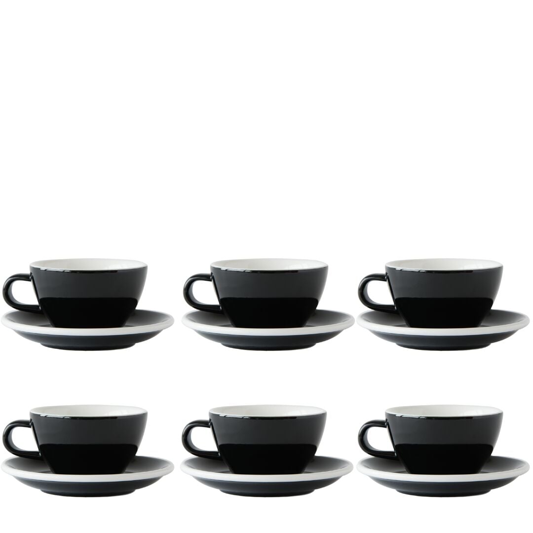Acme Evolution 6'lı Cappuccino Fincan Seti Siyah