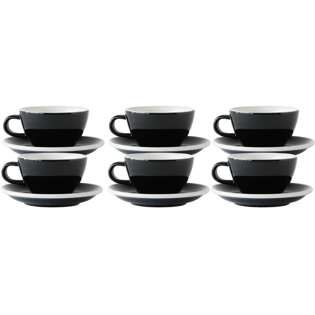 Acme Evolution 6'lı Cappuccino Fincan Seti Siyah