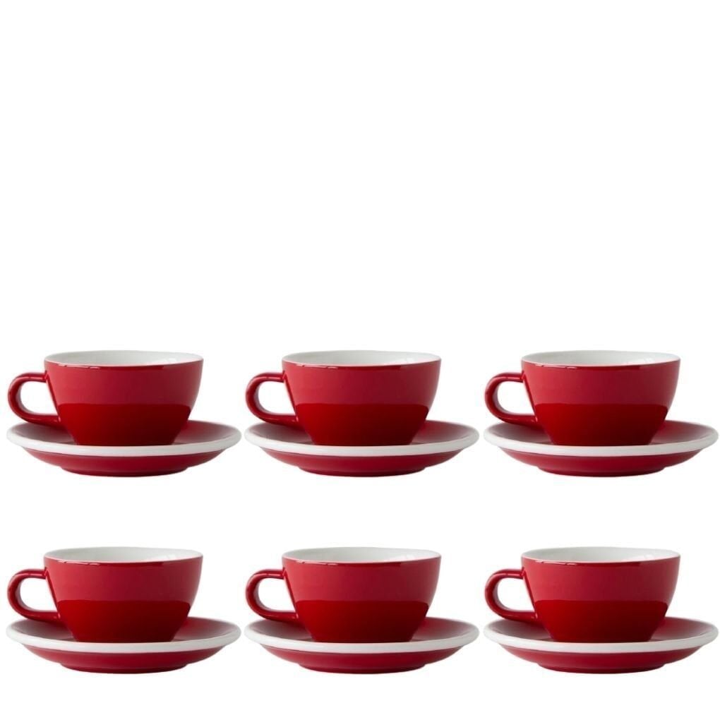 Acme Evolution 6'lı Cappuccino Fincan Seti Kırmızı