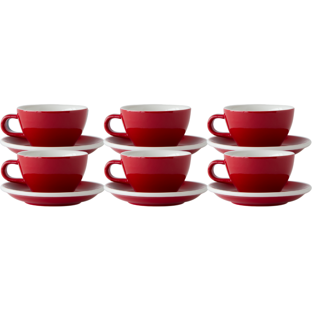 Acme Evolution 6'lı Cappuccino Fincan Seti Kırmızı