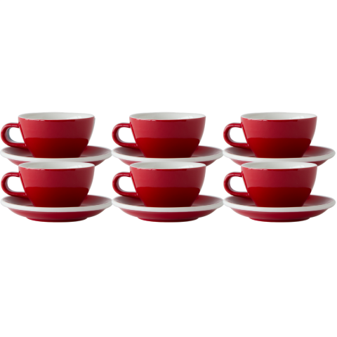 Acme Evolution 6'lı Cappuccino Fincan Seti Kırmızı