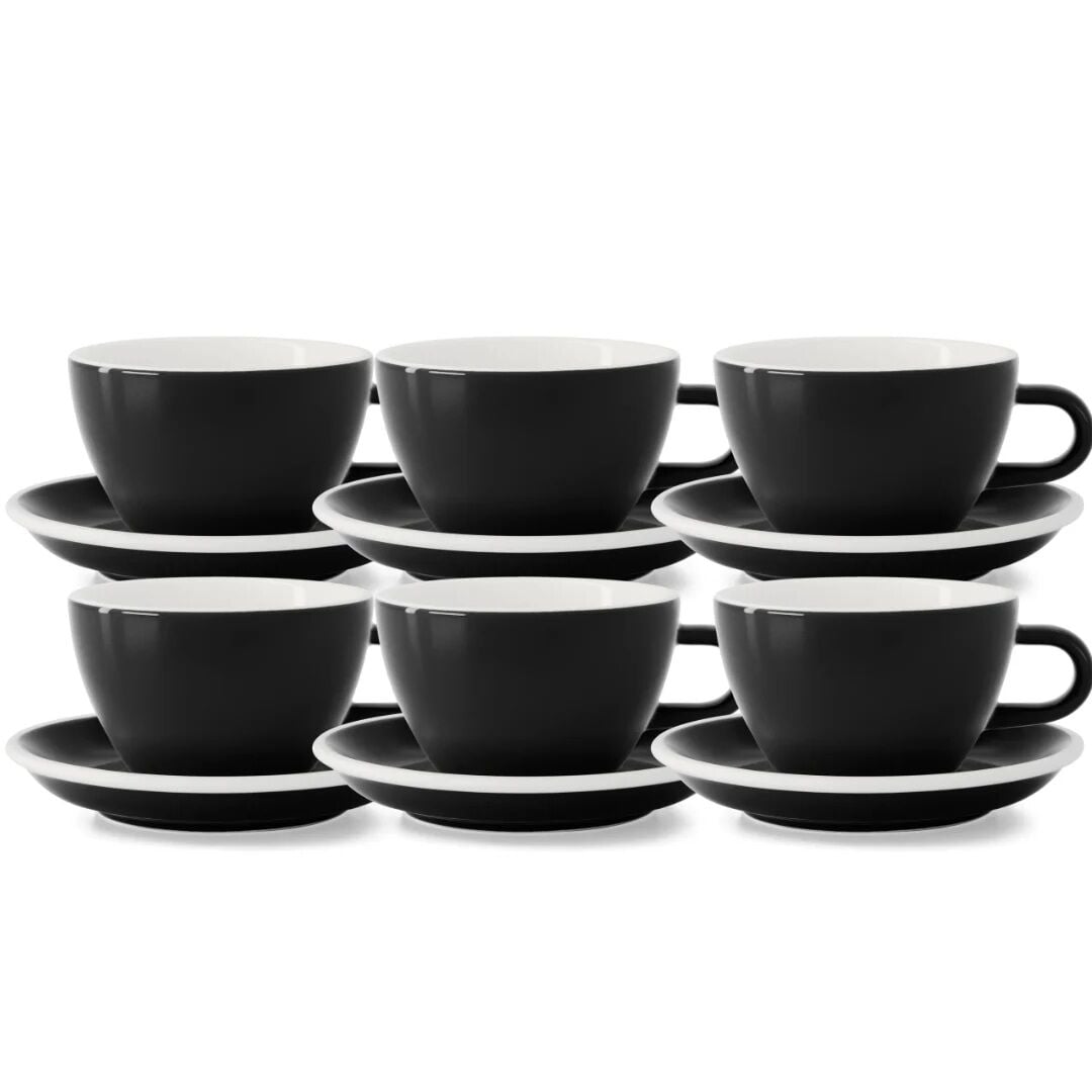 Acme Evolution 6'lı Siyah Latte Fincan Seti
