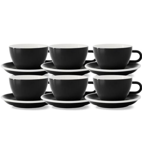 Acme Evolution 6'lı Siyah Latte Fincan Seti