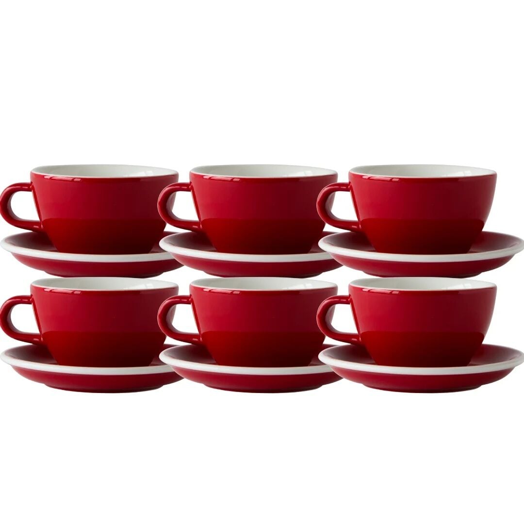 Acme Evolution 6'lı Kırmızı Latte Fincan Seti