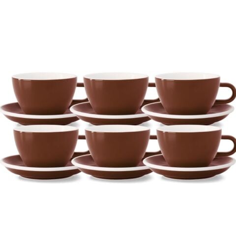 Acme Evolution 6'lı Kahverengi Latte Fincan Seti