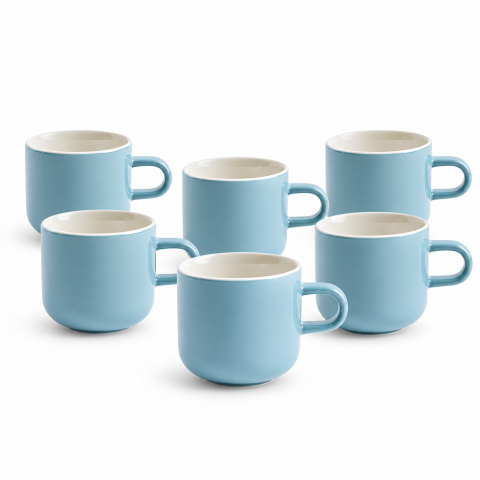 Acme Bobby Mug 6'lı Fincan Seti Mavi 300ml