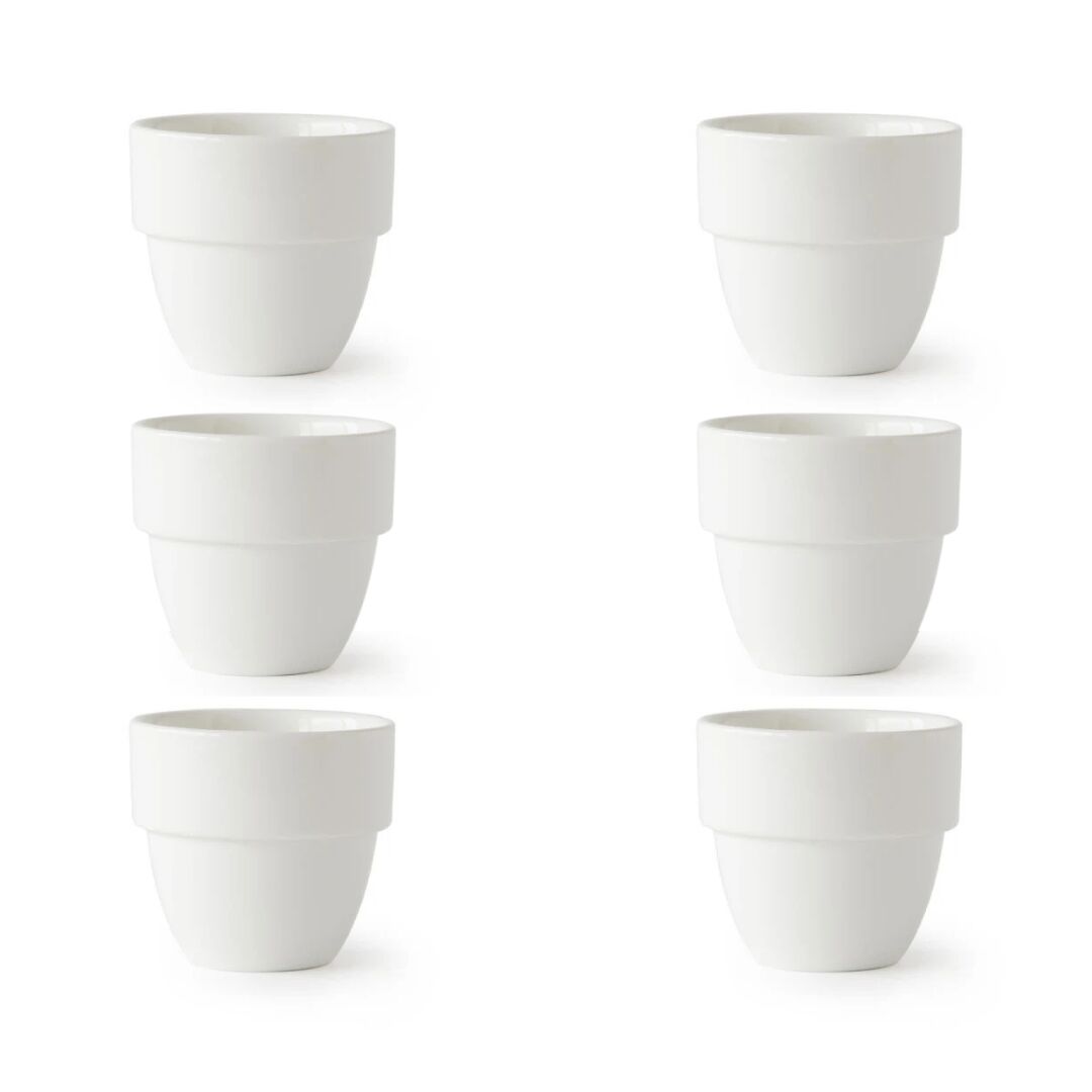 Taster Cup Tall Beyaz-Mavi Taban 6'lı set