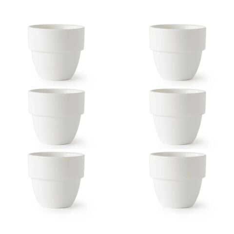 Taster Cup Tall Beyaz-Mavi Taban 6'lı set