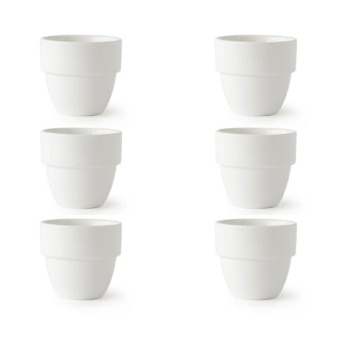 Taster Cup Tall Beyaz-Mavi Taban 6'lı set
